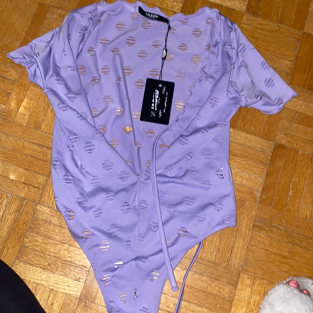 Jaded London beautiful purple lilac hole style bodysuit
